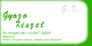 gyozo kiszel business card
