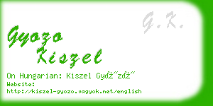 gyozo kiszel business card